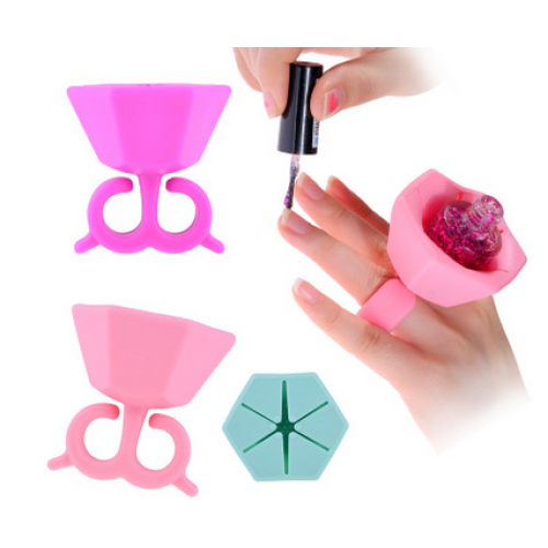 Wholesale new silicone wearable nail polish holder , nail polish bottle holder